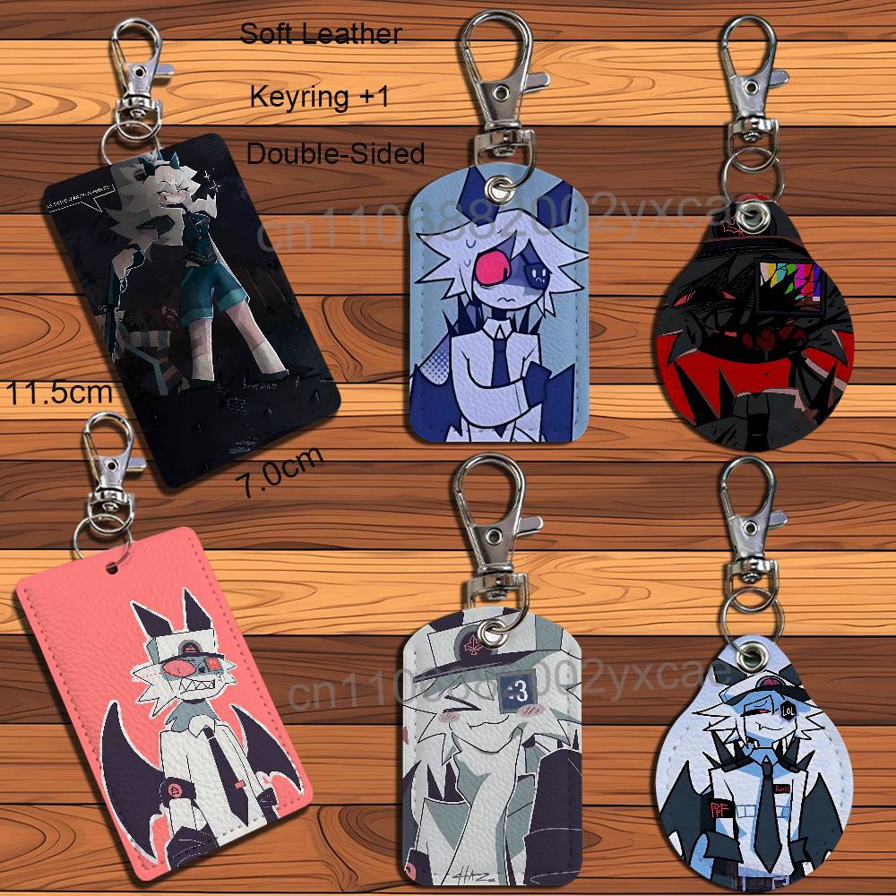 Lanyard Badge Holder - พวงกุญแจหนังแท้ Mister Barrel Katieverse FPE พร้อมสายคล้องคอ