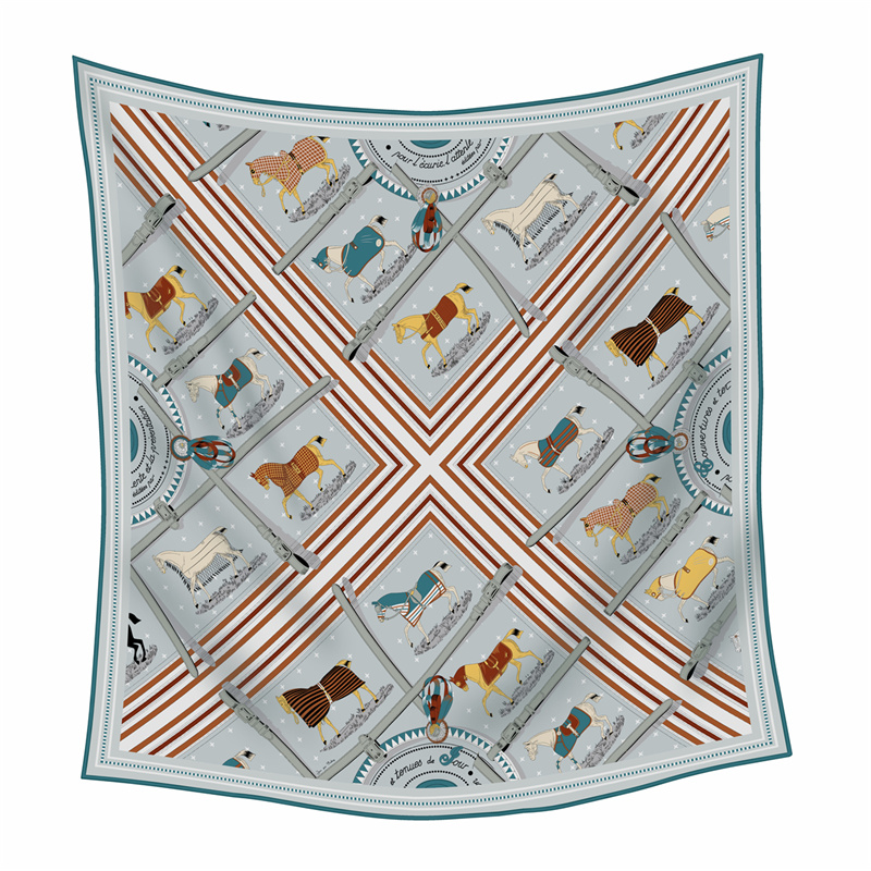 Woven Scarf Blanket - ผ้าพันคอไหมแคชเมียร์พิมพ์ลายแฟชั่น 90 ซม. ผ้าคลุมไหล่พาชมิน่าดีไซน์หรูสำหรับผู้หญิง ผ้าพันคอสี่เหลี่ยมขอบม้วน ผ้าคลุมไหล่