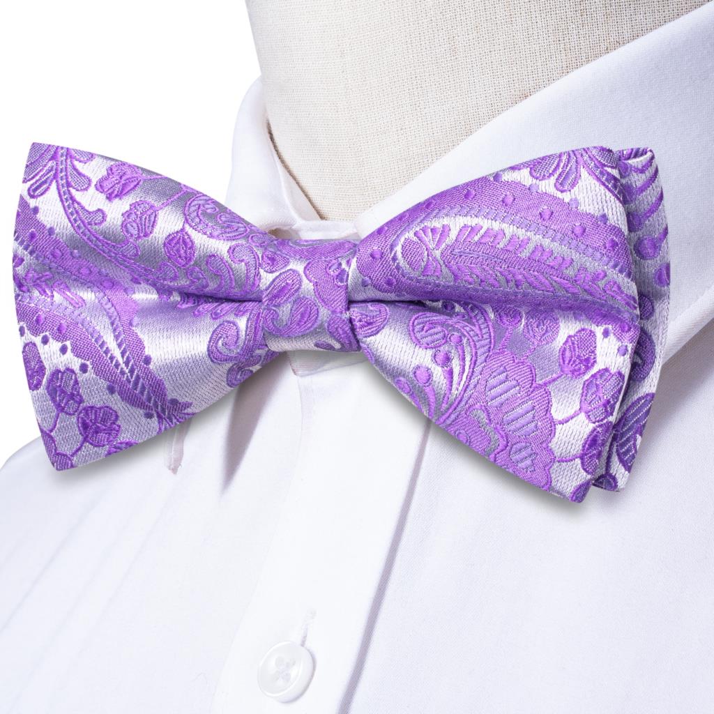 สีม่วง Lilac Lavender Pansy สี - Bow Tie Pre Tied บทวิจารณ์และราคา