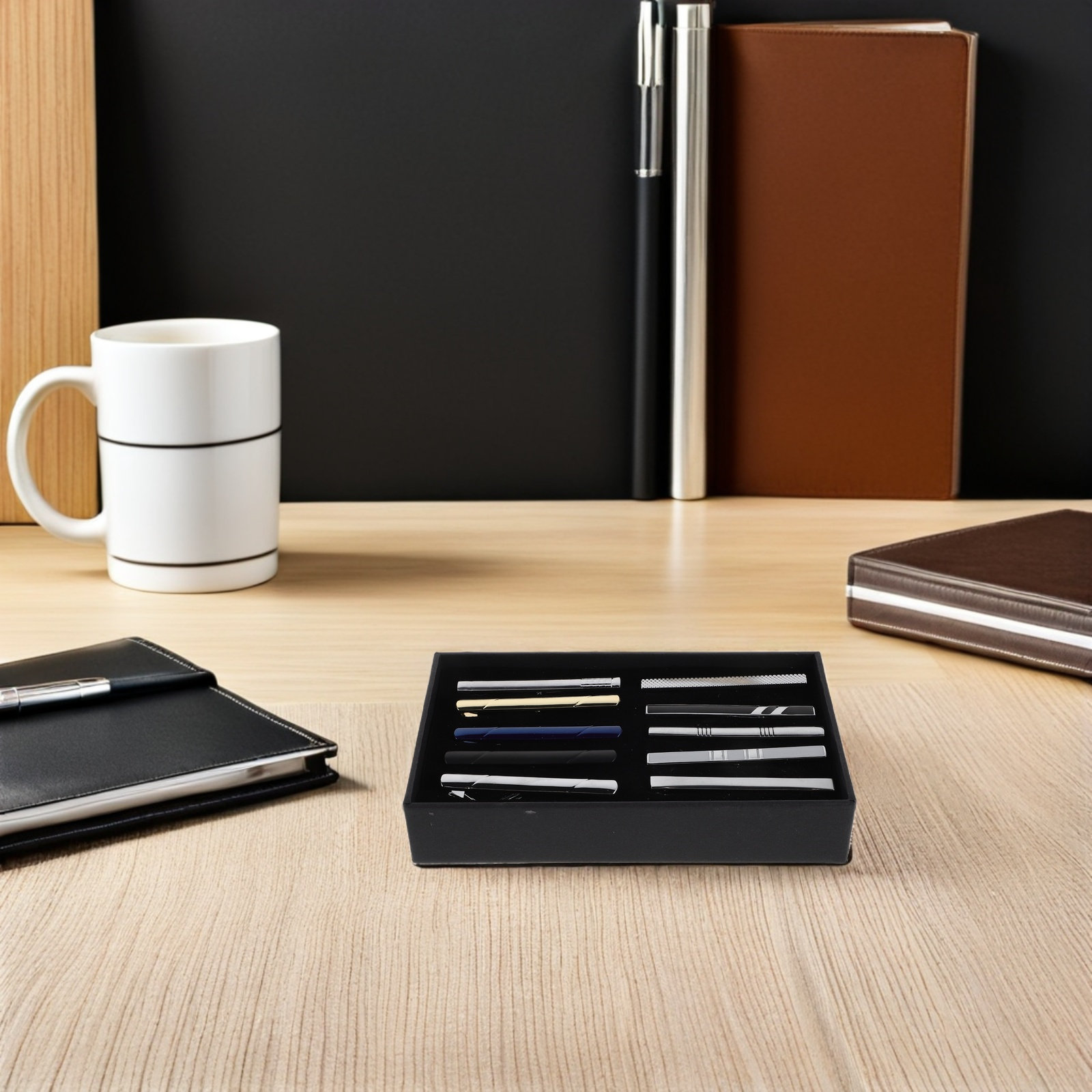 ชุดคลิปหนีบเนคไท 10 ชิ้น คลิปห - Tie Bar Set Gift บทวิจารณ์และราคา