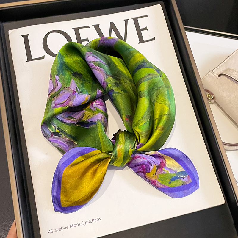 ใหม่2023ผ้าไหมผ้าพันคอผู้หญิงแ - Ascot Neck Scarf บทวิจารณ์และราคา