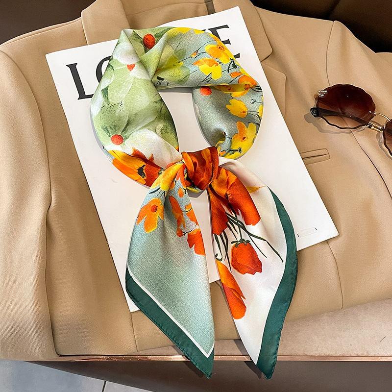 70x7ผ้าพันคอผืน syal Sutra สำห - Scarf Silk Square บทวิจารณ์และราคา