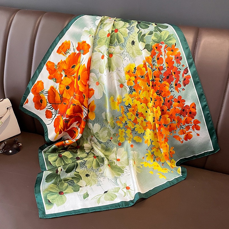 70x7ผ้าพันคอผืน syal Sutra สำห - Scarf Silk Square บทวิจารณ์และราคา