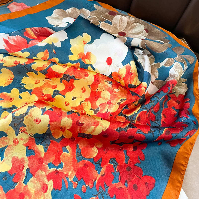 70x7ผ้าพันคอผืน syal Sutra สำห - Scarf Silk Square บทวิจารณ์และราคา