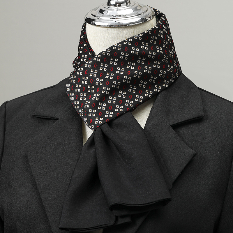 ผ้าพันคอผู้ชาย ผ้าไหมเทียม ผ้า - Ascot Neck Scarf บทวิจารณ์และราคา