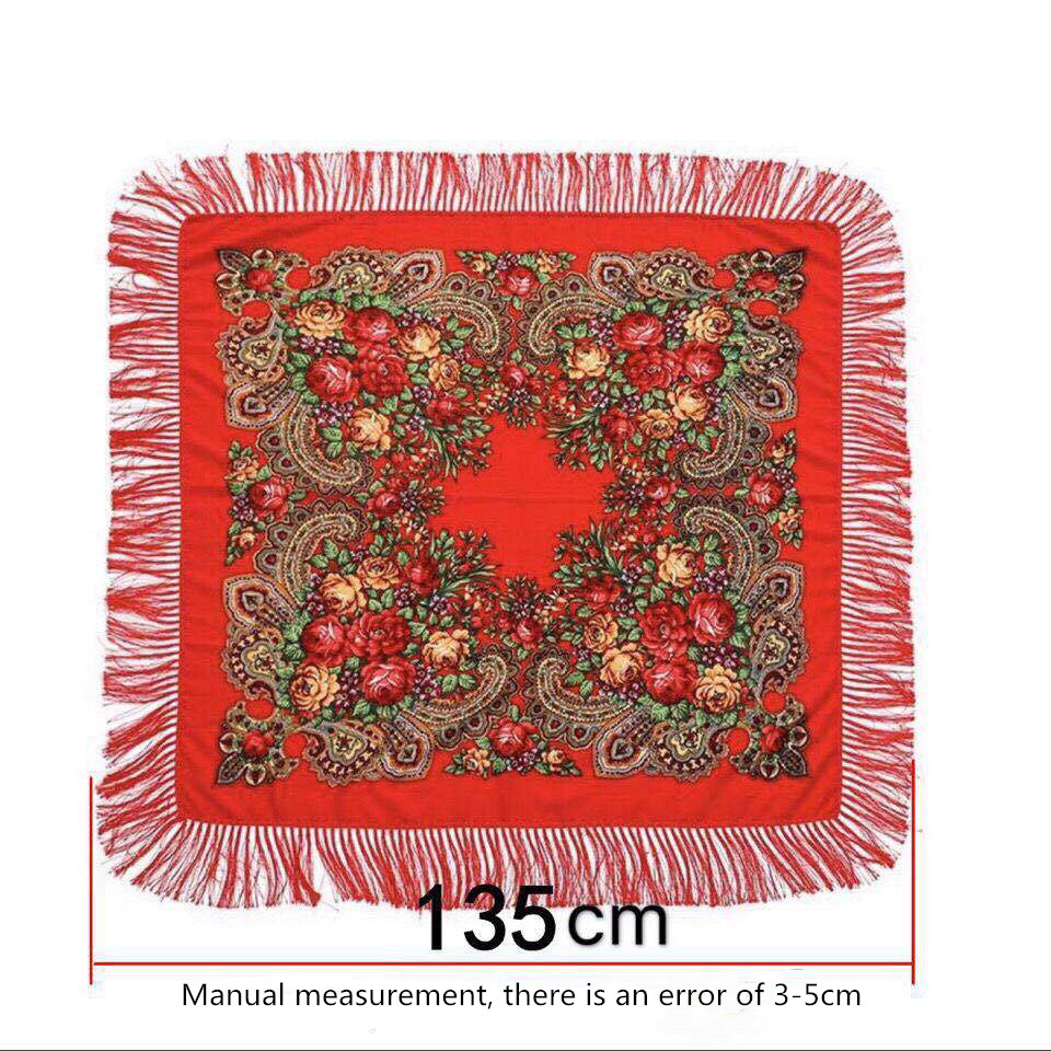 135*135ซม.ผู้หญิงสไตล์รัสเซียผ - Bandana Cotton บทวิจารณ์และราคา