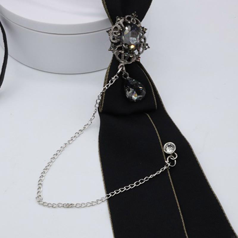 เนคไทแบบกอธิคโซ่โลหะ Rhineston - Bow Tie Pre Tied บทวิจารณ์และราคา