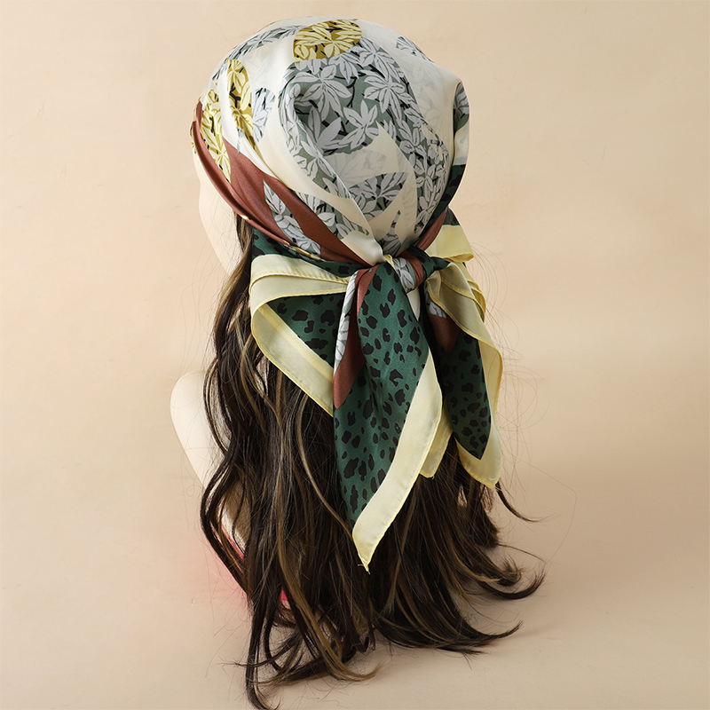 70x70 ซม.ผ้าพันคอผู้หญิงผ้าไหม - Head Wrap Turban บทวิจารณ์และราคา