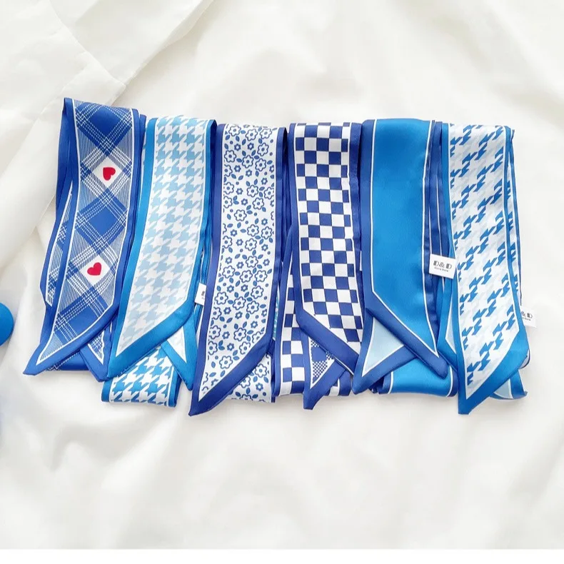 ผ้าพันคอไหมสีน้ำเงินไคลน์ ลายต - Bandana Cotton บทวิจารณ์และราคา