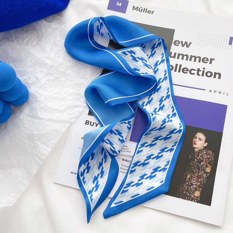 ผ้าพันคอไหมสีน้ำเงินไคลน์ ลายต - Bandana Cotton บทวิจารณ์และราคา